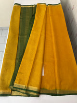Crepe chiffon saree with small checks zari weaving  MS81890