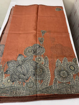 Soft kota silk saree with french knots and kanta embroidery MS16538