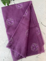 Organza saree with embroidery - MSH375 Vadamalli