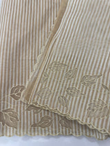 Striped Mul chanderi saree with net applique borders MSH987