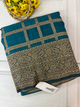 Semi banarasi Khaddi Georgette saree - MS1498 TealBlue