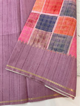 Semi soft Matka silk saree with borders MSS599