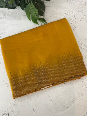 Semi Organza saree with embroidery borders - MSH296