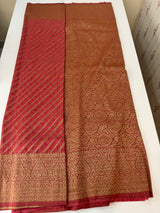 Semi banarasi Khaddi Georgette saree - MS1499 DARK PEACH