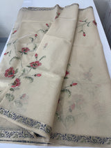 Kota Tissue silk saree with kanta work and french knots MKS3788