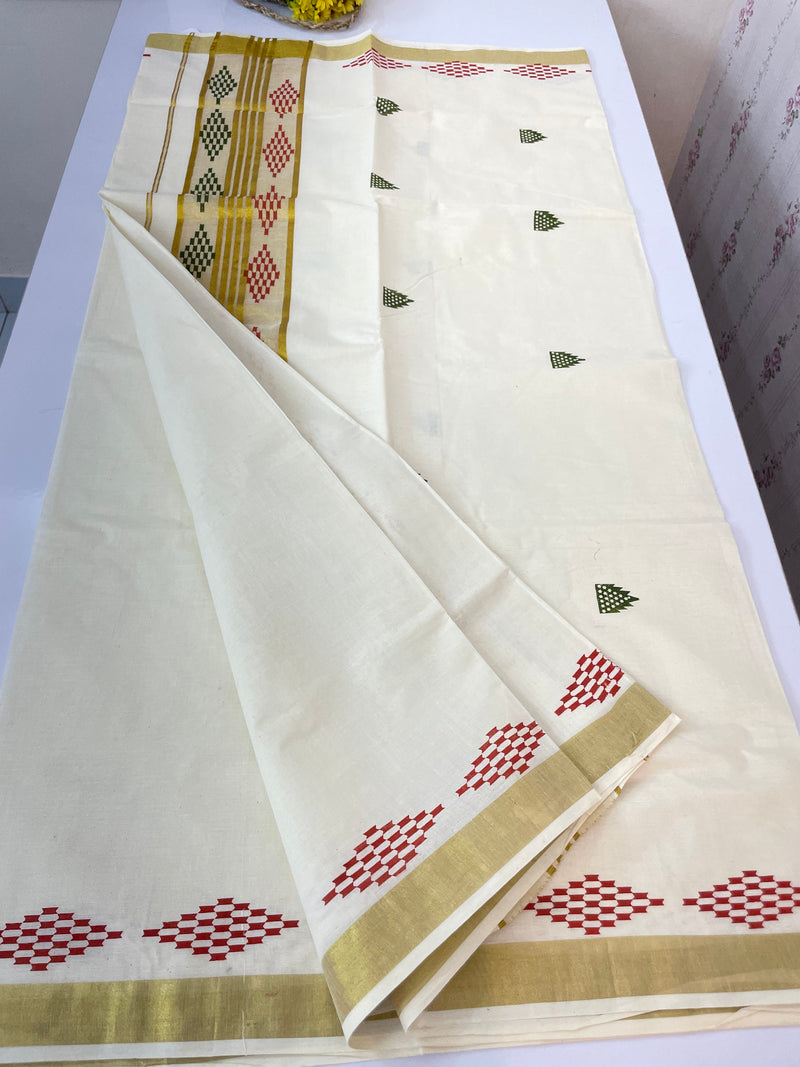 Kerala cotton saree