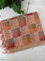 Tissue Silk embriodery saree MS49892