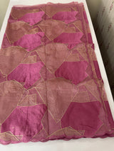 Glass organza saree with thread work- MOS330 - Magenta