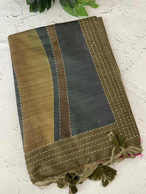 Semi soft tussar saree with Kanta work MSK654