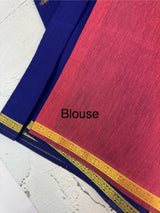 Maheshwari silk cotton saree with zari weaving MMJ764