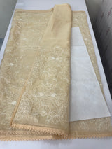 Organza saree with thread work - MSH192 PalePeach