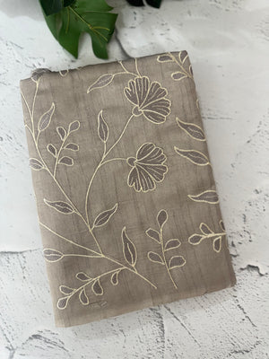 Tussar finish soft silk saree with thread embroidery MTS569