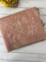 Kota Tissue Silk applique work saree MS49811 - PeachPink