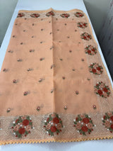 Soft kota silk saree with  embroidery MSS678 Peach