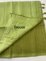 Semi silk saree with check weaving MSS8923