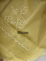 Organza saree with applique work MS5081