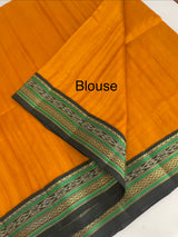 Jute tussar silk saree with contrast borders MJL655
