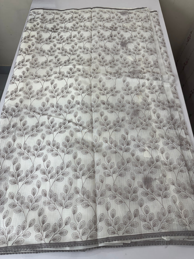 Kota cotton embriodery saree MS1490