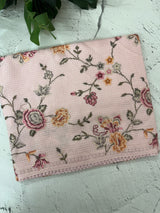 Silky kota saree with cross stitch embroidery MS9832 PastelPink