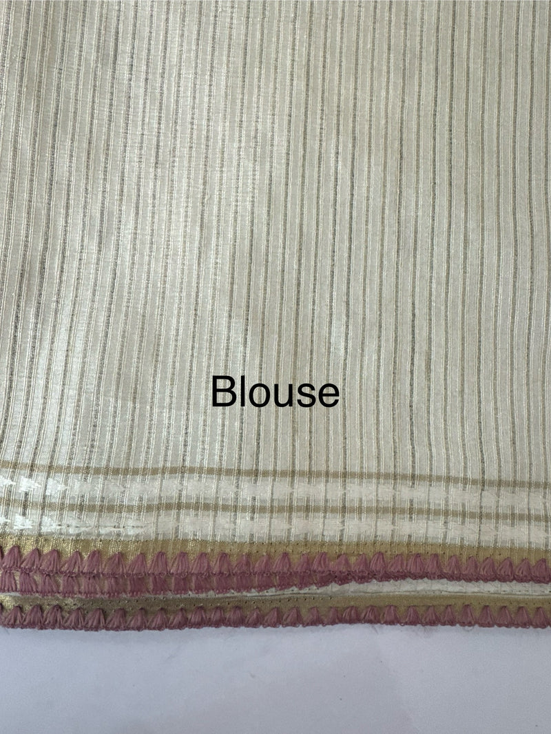 Blended soft tussar saree with thread work MTS9965
