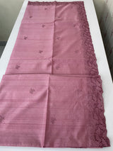 Blended tussar saree with cutwork - OnionPink
