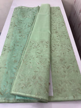 Moonga checks saree with embroidery MSH165 PistaGreen