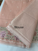 Embriodery kota silk saree MNEKS422 Peach