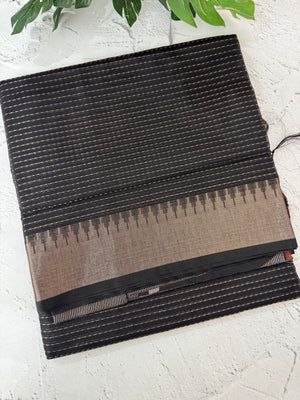 Semi silk sarees with temple border  MTS890