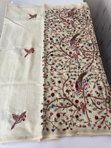 Blended tussar silk saree with hand kanta work - MS14855