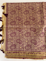 Matka Blended Tussar silk saree with kanta inspired thread work-  MS4800(2)