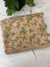 Tissue blended tussar Silk saree with embroidery MST114