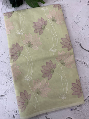 Netkota embriodery saree MS1496 PastelGreen