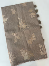 Silky kota embroidery saree  MSK890 DuskyBrown