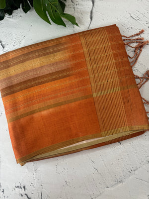 Multi color Semi soft silk saree with borders MSS590