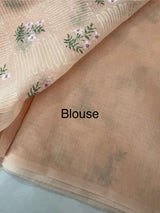 Netkota embriodery saree MS1496 PastelPeach