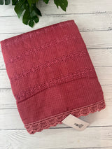NetKota Hakoba saree with lace border MS6713- Faded Red