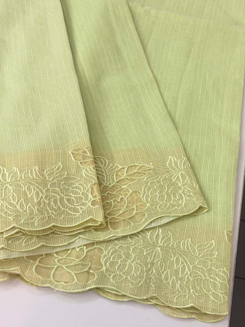 Soft kota silk saree with applique work MS85432