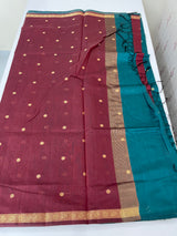 Maheshwari silk cotton saree with zari weaving MMJ764