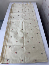 Blended tussar saree with embroidery- MSH890 Cream