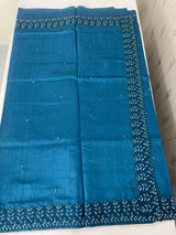 Semi tussar saree with cutwork MSHK566