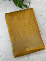 Tissue silk saree with border MS9453 DustyYellow