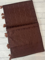 Blended tussar saree with thread work MTS9078 - DarkBrown