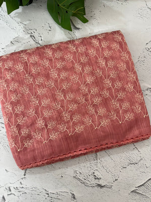 Matka Blended Tussar silk saree with embroidery MMT567