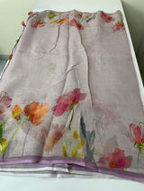 Handworked Tissue linen saree MS88651