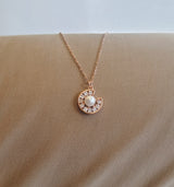 Elara 92.5 Rosegold Necklace EL214