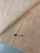 Netkota embriodery saree MSH263 Peach