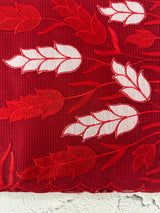 Kota Moonga checks Applique work saree  MSH141(4)- Red