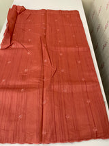 Cutwork Semi tussar saree MTSS657 ReddishPeach