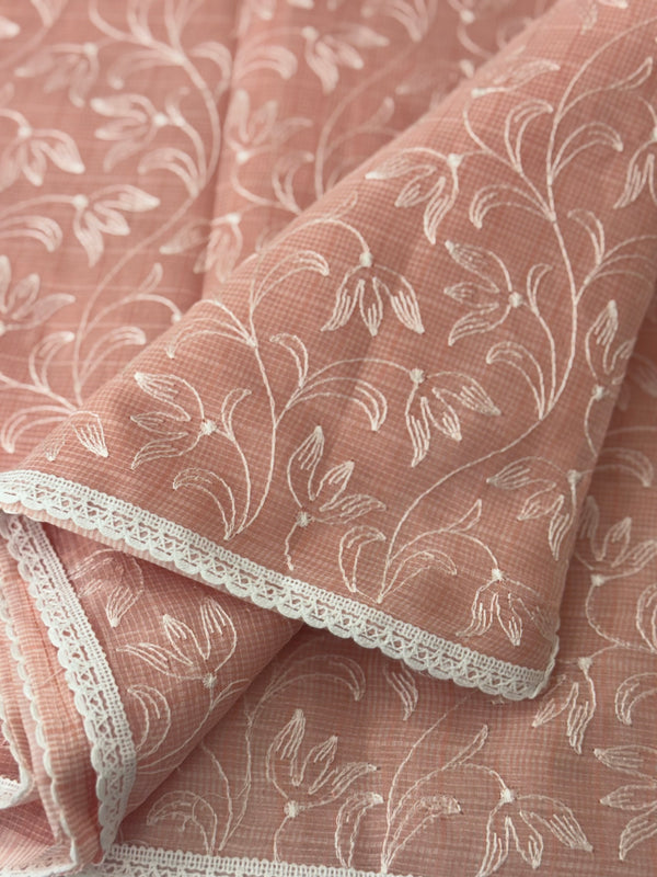 Kota embriodery saree MS1455 - PastelPeach