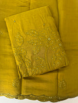 Unstitched Malai Chanderi Salwar Set - MUS103